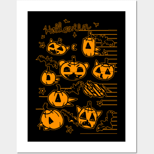 Night in the Woods Halloween Pumpkins Posters and Art